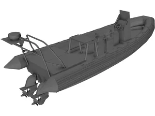 Rigid Inflatable Boat 3D Model