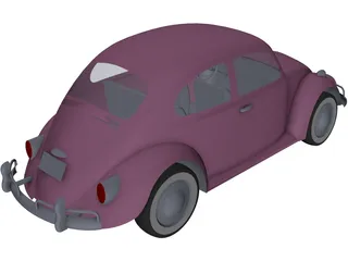 Volkswagen Beetle (1963) 3D Model