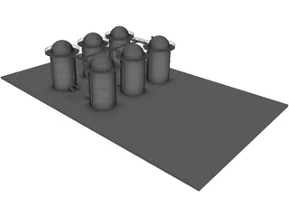 Silos Complex 3D Model