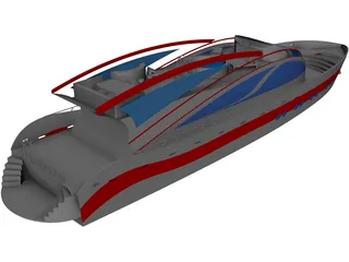 Super Yacht 34M 3D Model