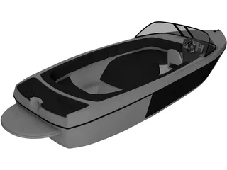 Fast Tender Boat 3D Model