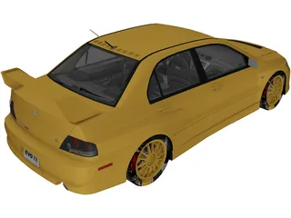 Mitsubishi Lancer Evolution IX MR (2005) 3D Model