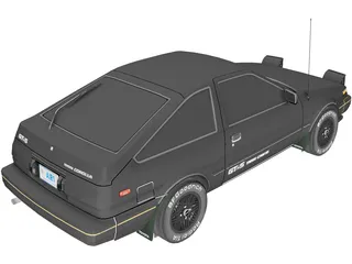 Toyota Corolla GT-S AE86 (1983) 3D Model