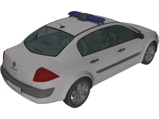 Renault Megane Police 3D Model