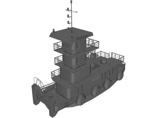 Empurrador Naval Norte 3D Model