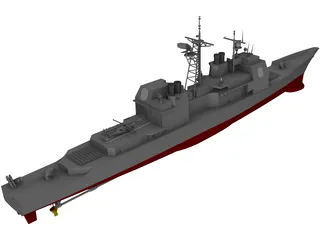 Ticonderoga Class Cruiser 3D Model
