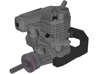 RC OS Engine AX35 3D Model