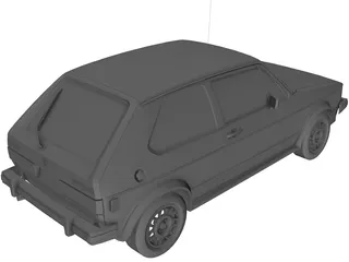 Volkswagen Rabbit Mk1 3D Model