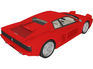Ferrari 512 Testarossa 3D Model
