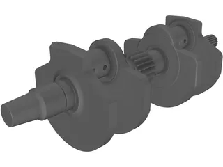 Honda VFR 400 NC30 Crankshaft 3D Model