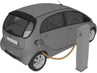 Mitsubishi i-MiEV Electric Vehicle 3D Model