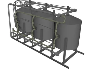 Water Filter Tanks 3D Model