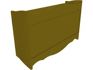 Wall Cabinet In Pine 3D Model