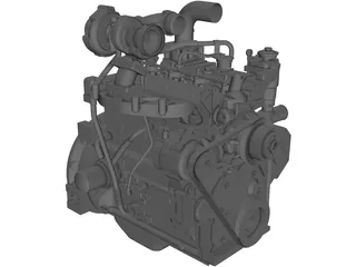 Engine Cummins B3.3TAA 3D Model