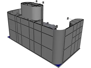 Modular Exhibition Booth 3D Model