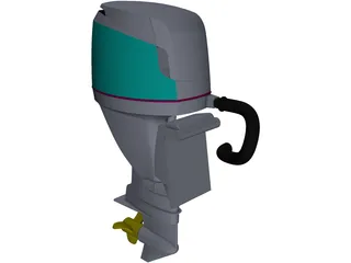 Yamaha Outboard Motor 3D Model