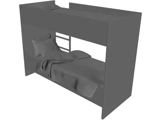 Children Stacked Bed 3D Model