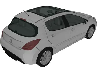 Peugeot 308 (2012) 3D Model