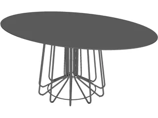 Zanotta Big Wire Elipse Table 3D Model