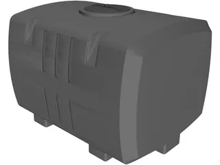 Water Tank Square 100 Gallon 3D Model