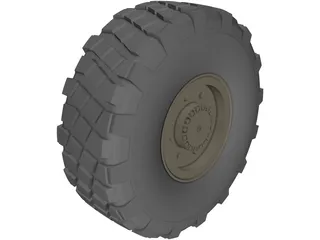 HMMWV Mud Tire 3D Model