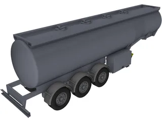 Tanker Semi Trailer 3D Model