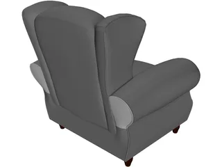 Armchair Old Fashioned 3D Model