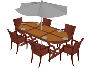 Picnic Table 3D Model