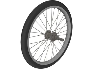 Bicycle Wheel 20 Inch 3D Model