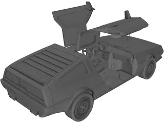 DMC DeLorean (1980) 3D Model