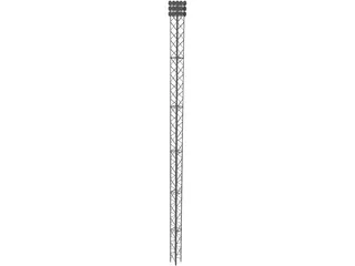 Self-Sustaining Steel Tower 36 Meters 3D Model