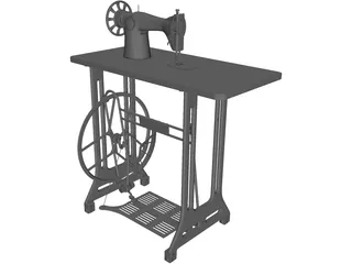 Sewing Machine 3D Model