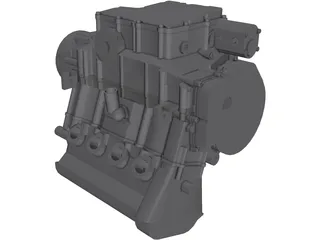 Suzuki GSXR600-RR Engine 3D Model