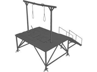 Woodern Gallows 3D Model