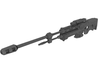 Halo Reach Sniper Rifle 3D Model