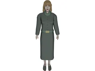 Reception Girl 3D Model