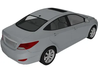 Hyundai Verna (2011) 3D Model