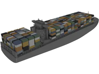 Container Ship 3D Model