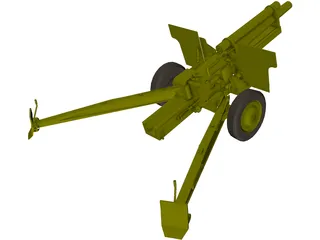 Canadian Howitzer 105mm 3D Model