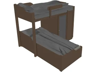 Bunk Bed 3D Model