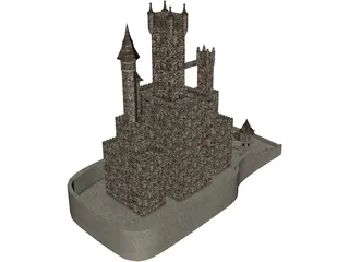 Gothic Castle 3D Model