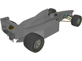 Sauber F1 Car 3D Model