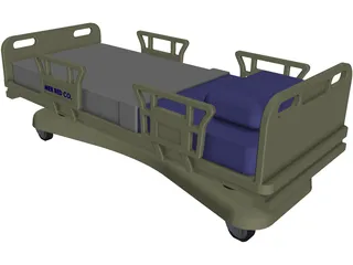 Hospital Bed 3D Model