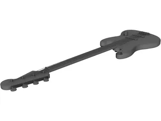 Bass Guitar Four String 3D Model