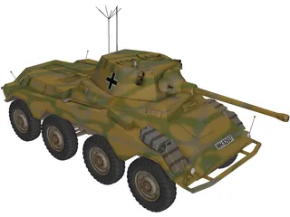 Panzerspahwagen Sd.Kfz. 234 Puma 3D Model