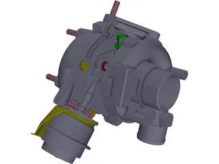 Garrett GT15 Turbocharger 3D Model