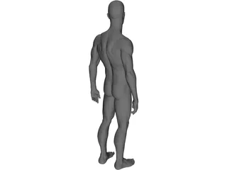 Man Athlete Standing 3D Model
