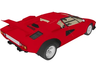 Lamborghini Countach LP500 3D Model