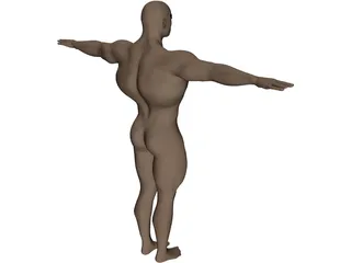 Athlete Big Guy 3D Model