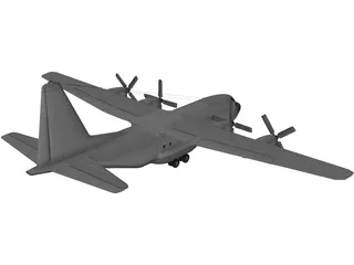 Lockheed C130 Cargo Plane 3D Model